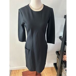 J McLaughlin black dress work dress with pockets size small